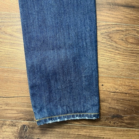 Cabi Women's 4 Slim Boyfriend Jeans Dark Blue Wash Distressed Denim Stretch 3045 - Picture 11 of 14